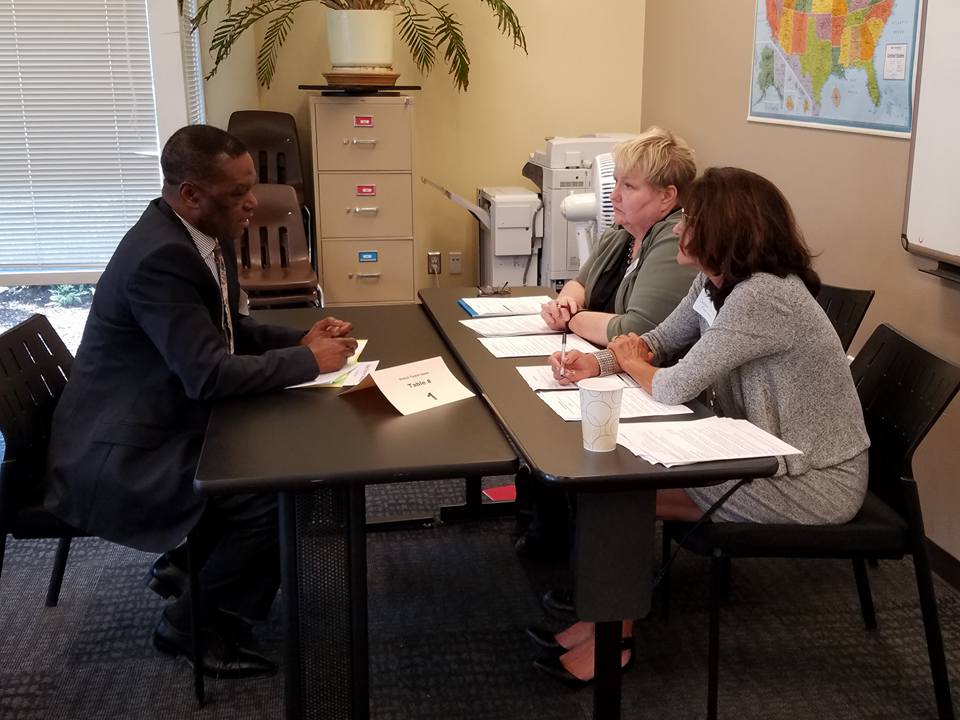 Albert Makuna goes through a mock interview through Global Talent Idaho. Makuna was a neurosurgeon in the Democratic Republic of Congo before he came to the US as a refugee. His first job in the US was sewing hot tub covers. Albert Makuna goes through a mock interview through Global Talent Idaho. Makuna was a neurosurgeon in the Democratic Republic of Congo before he came to the US as a refugee. His first job in the US was sewing hot tub covers.